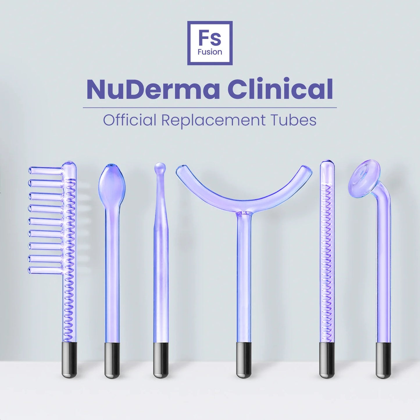 Nuderma Clinical High Frequency Wand | Professional Facial Therapy Machine for Clear, Radiant Skin