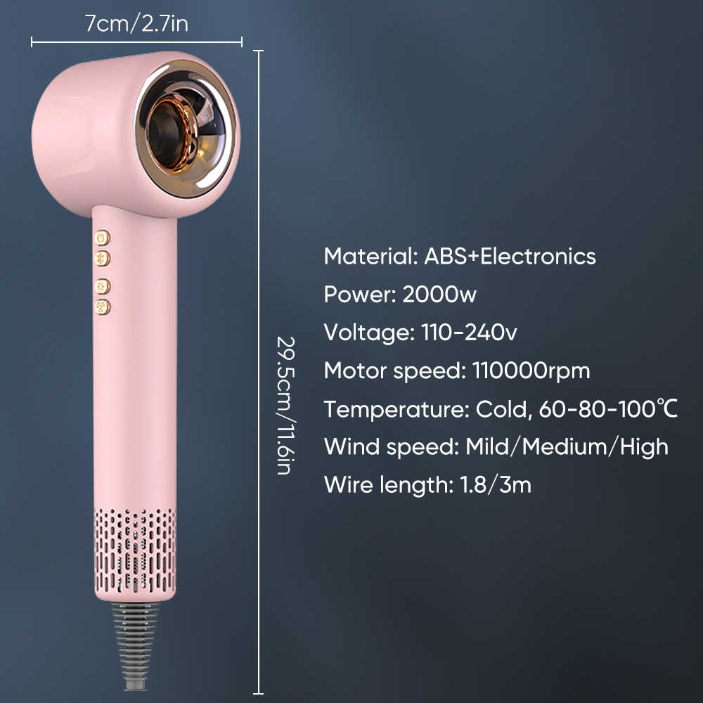 Professional Ionic Hair Dryer – Leafless, Fast-Drying, Salon-Grade Styling Tool