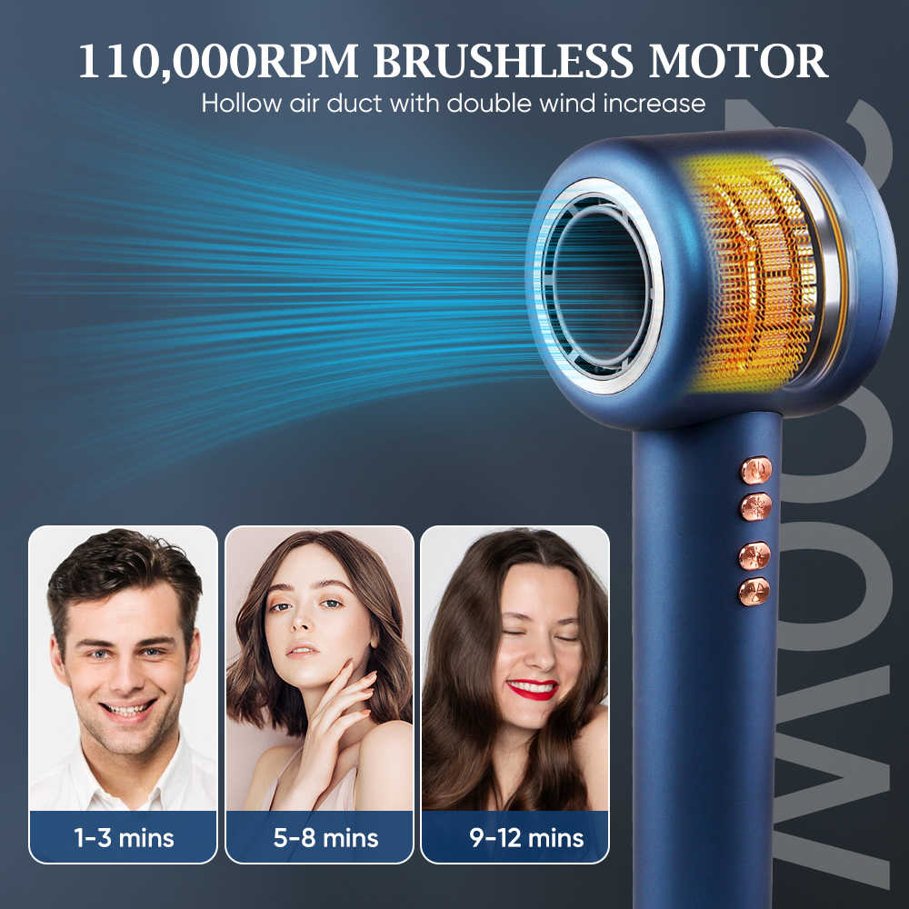 Professional Ionic Hair Dryer – Leafless, Fast-Drying, Salon-Grade Styling Tool