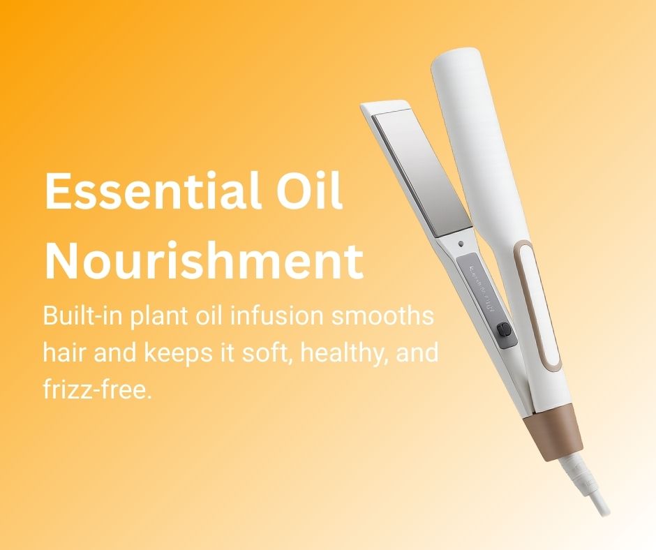 Hair Styler with essential oil infusion for soft, smooth, frizz-free hair.