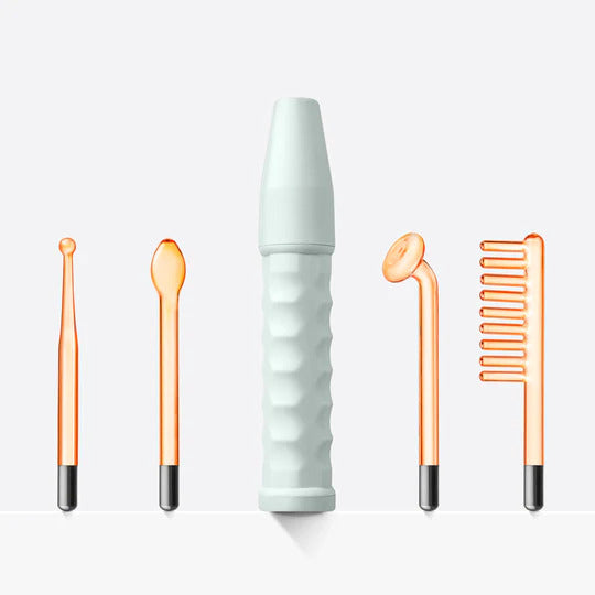 NuDerma High Frequency Wand attachments including mushroom comb tongue tube