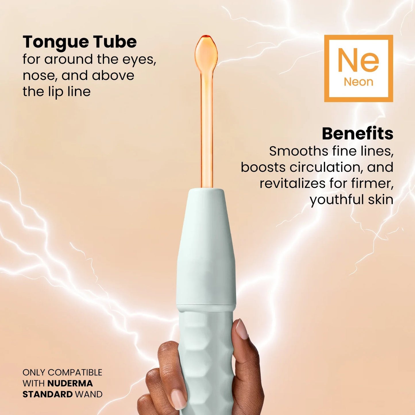 NuDerma Tongue Attachment for facial care – tightens pores, smooths skin, and enhances absorption for better results