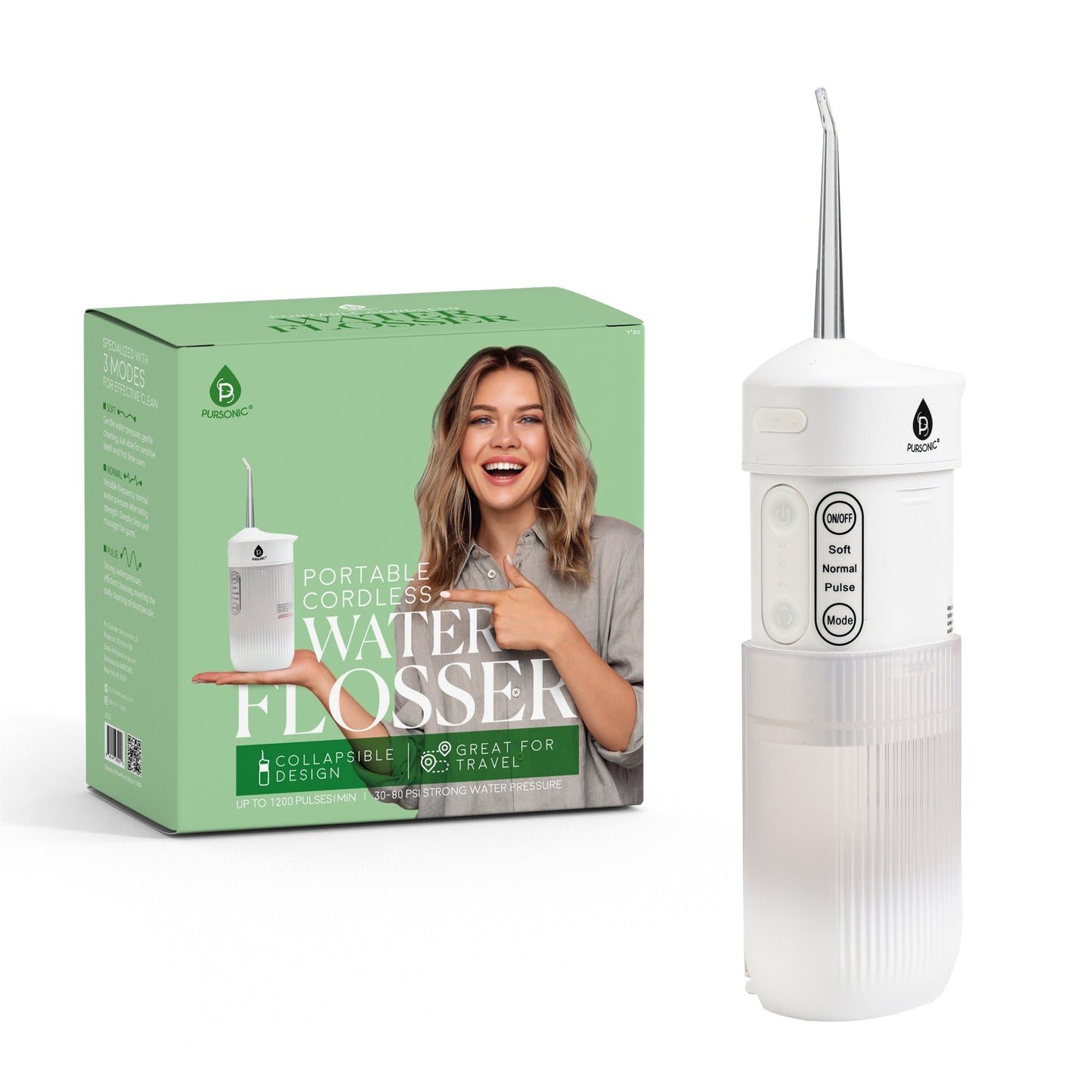 Portable USB Rechargeable Collapsible Water Flosser