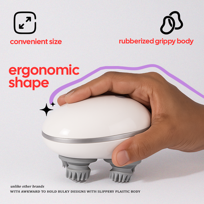 Hair Density and Growth-Stimulating Red Light Therapy Scalp Massager