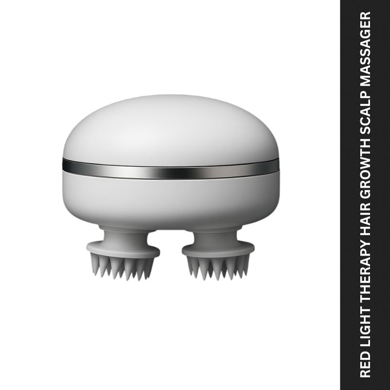 Hair Density and Growth-Stimulating Red Light Therapy Scalp Massager