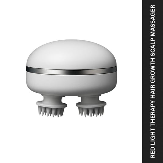 Hair Density and Growth-Stimulating Red Light Therapy Scalp Massager